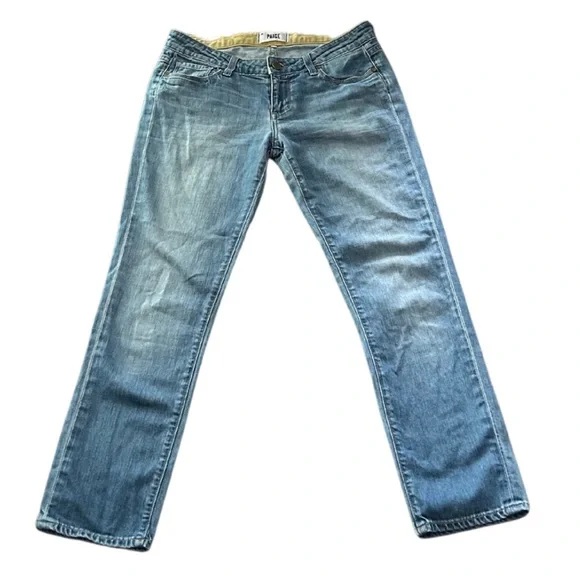 PAIGE James Crop Straight Jeans | Harper (Light Blue) Wash | Size 25 - Picture 2 of 6